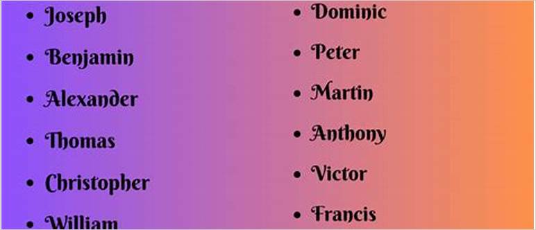 Middle names for anthony